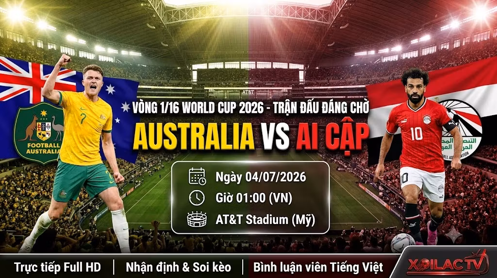 Nhận định Australia vs Ai Cập (01h00 Ngày 04/07): Khắc Chế “Pharaoh”, Chuột Túi Tìm Vé Tứ Kết